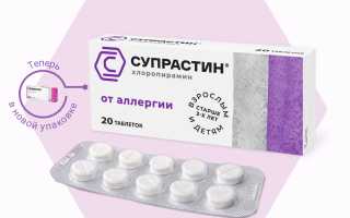 Супрастин (Suprastin) — инструкция по применению, побочные эффекты, форма выпуска и цена препарата