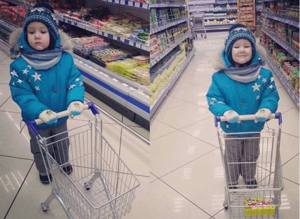 малыш в магазине