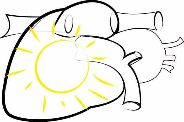 нарисованное сердце