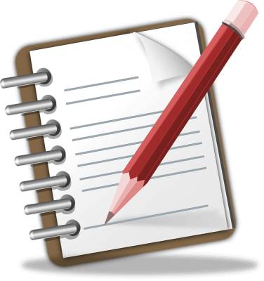 блокнот и карандаш