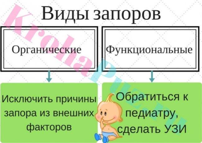 Виды запоров